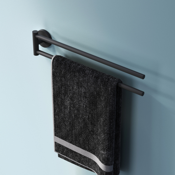 Двойная вешалка-вертушка для полотенец черный AM.PM X-Joy, A85A32622