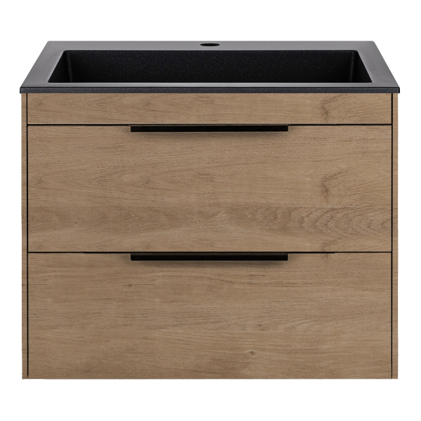 Тумба без раковины Vincea Chiara 2D 600 подвесная, N.Oak, VMC-2C2600NO