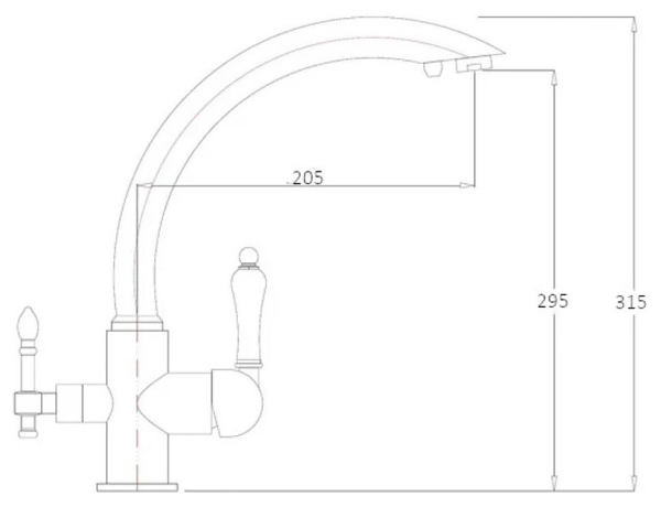 Смеситель для кухонной мойки с фильтром RUSH (MS9035-32)