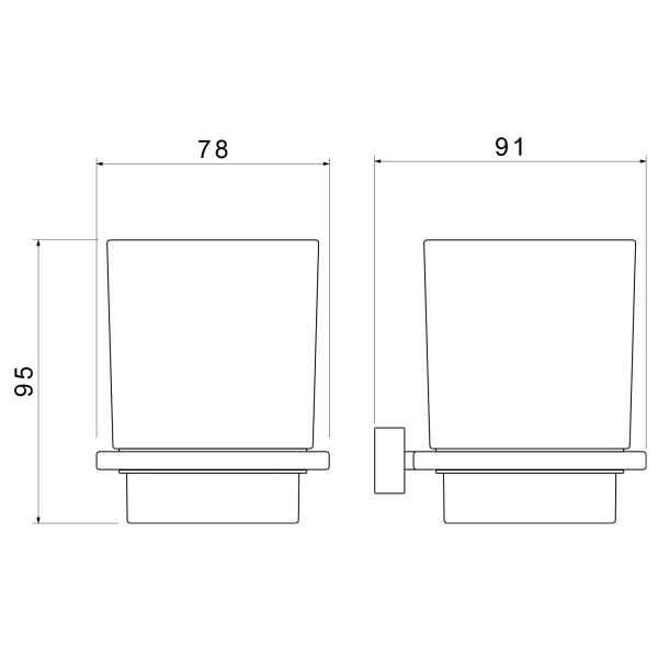 Стакан для зубных щеток Timo Torne черный (43033/03)
