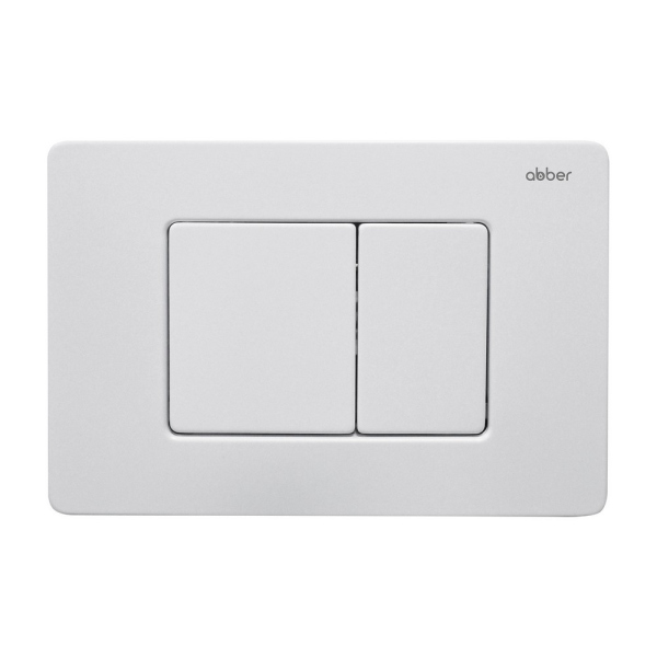 Комплект подвесной унитаз ABBER Rechteck белый с инсталляцией и кнопкой белая матовая