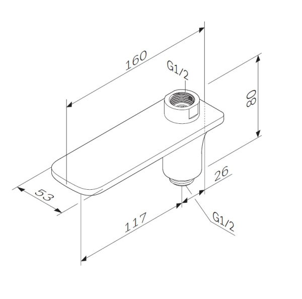 Излив AM.PM F50A70900 для ванны
