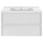 Тумба с раковиной Vincea Vico 800 подвесная, 2 выкатных ящика soft close, G.White, VMC-2V800GW+VCB-2VP800W