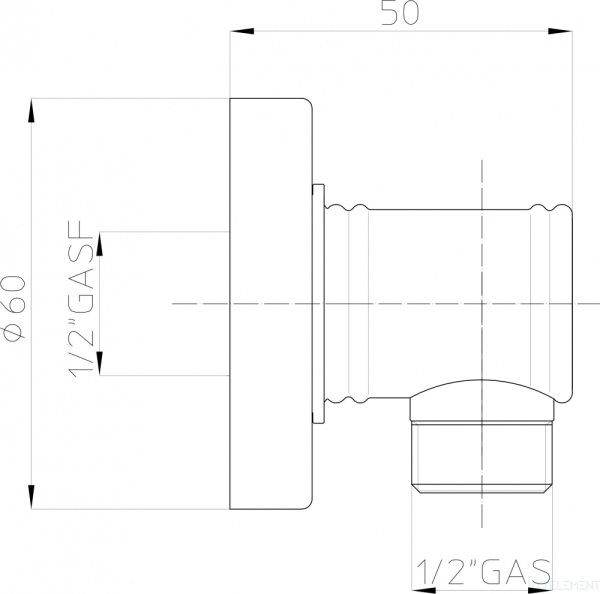 Шланговое подключение Bossini V00224 BR