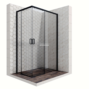 Душевое ограждение Ambassador Queen 11011205RBlack (1200x800x2000)