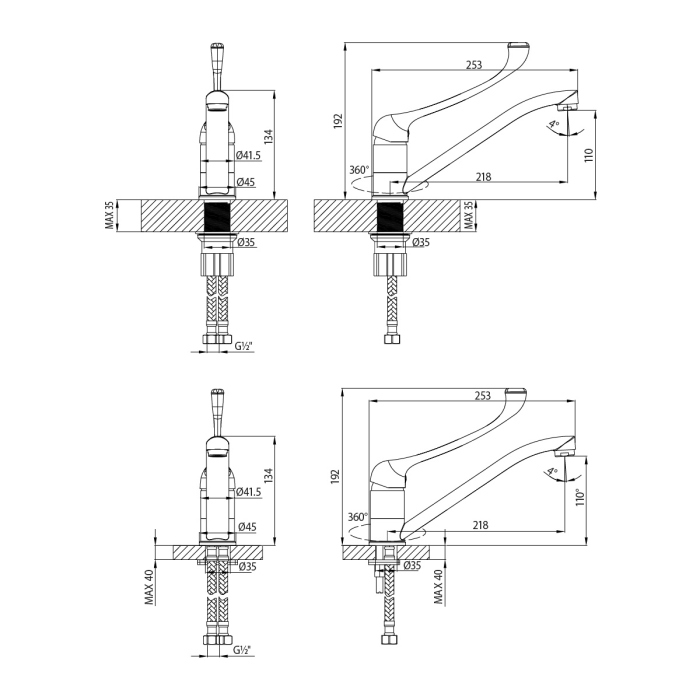 Смеситель Lemark Project LM4634C для кухни