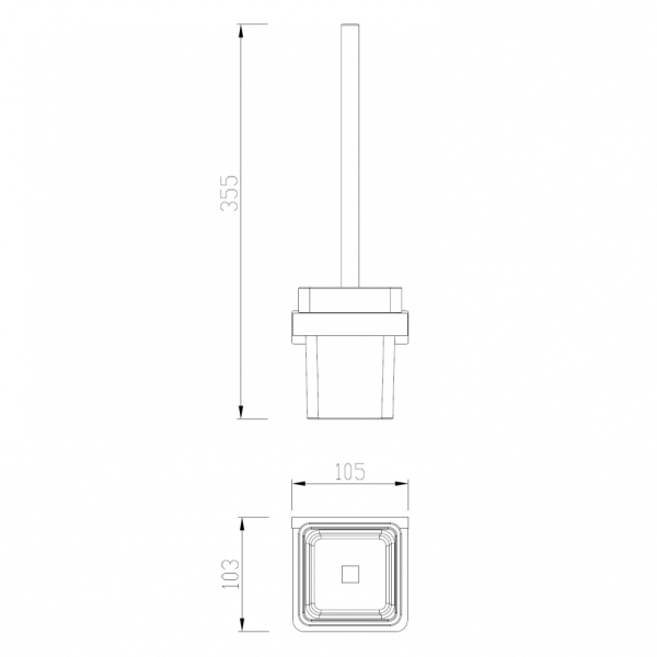 Щетка для туалета ABBER Westen AA1732G золото матовое