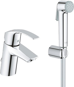 Смеситель для раковины Grohe Eurosmart 23124002 с гигиеническим душем Хром