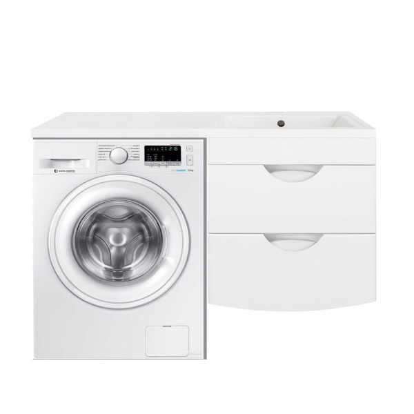 Тумба для комплекта Style Line Жасмин-2 60 Люкс Plus, белая, для стиральной машины