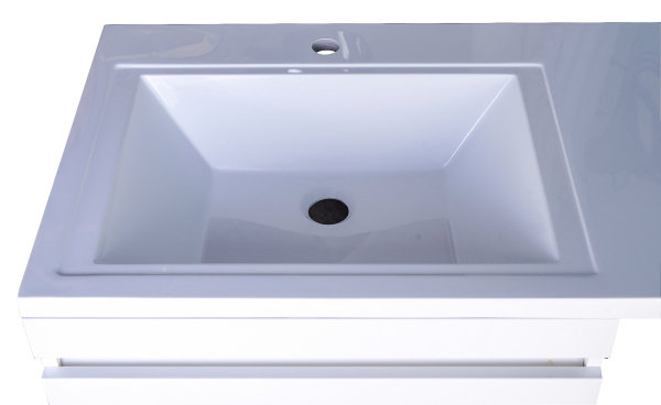 Тумба напольная Style Line "Даллас 100" (3 ящ.) белая, PLUS (без раковины)