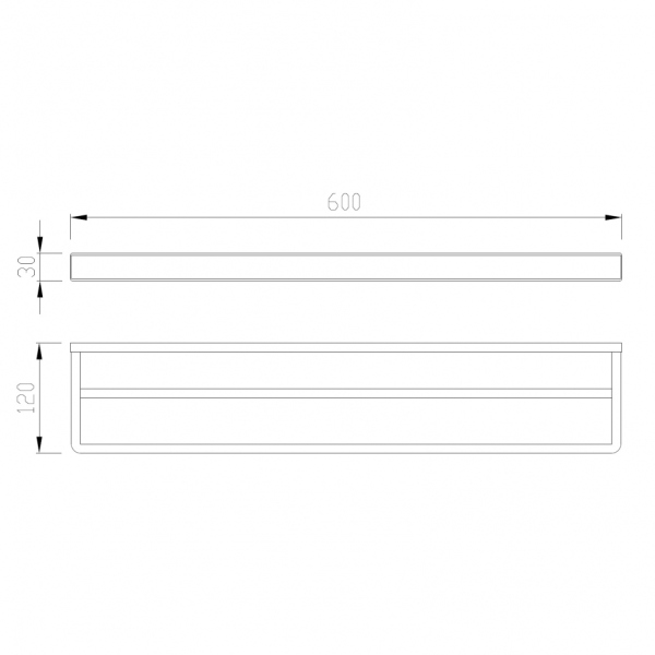Полотенцедержатель двойной ABBER Westen AA1756B черный матовый