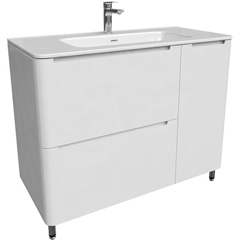 Тумба с раковиной белый глянец 100 см IDDIS Edifice EDI10WFi95K