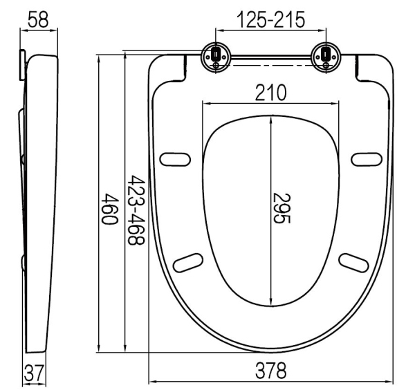 Крышка-сиденье для унитаза AM.PM, C117852WH