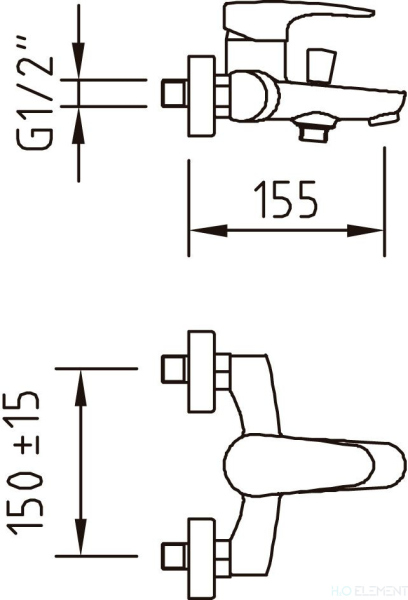 Смеситель Clever Bahama Xtreme 98282 для ванны и душа