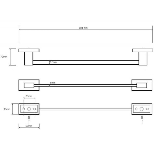 Полотенцедержатель Plaza 300 мм ATYP
