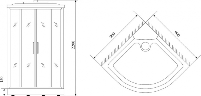 Душевая кабина Timo Lux T-7709