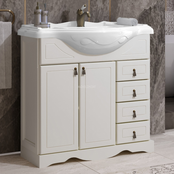 Тумба для комплекта Opadiris Клио 80 напольная, слоновая кость 00-00000237