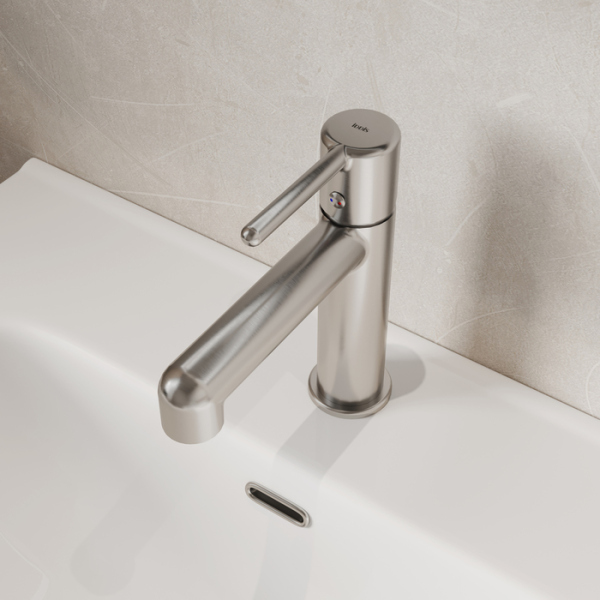 Смеситель для умывальника, хром матовый, Aiger, IDDIS (AIGBC00i01)