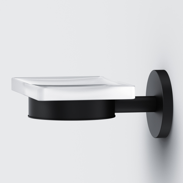 Стеклянная мыльница с настенным держателем, черный AM.PM X-Joy, A85A34222