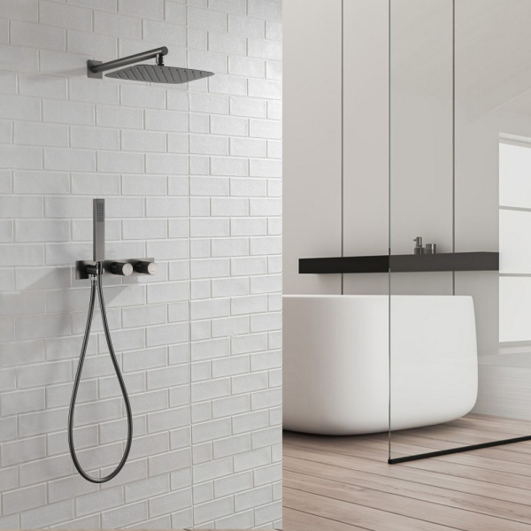 Душевая система ABBER Rund AF8718NG скрытого монтажа без излива, никель