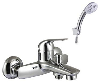 Смеситель Lemark Plus advance LM1202C для ванны с коротким изливом, с аксессуарами, хром