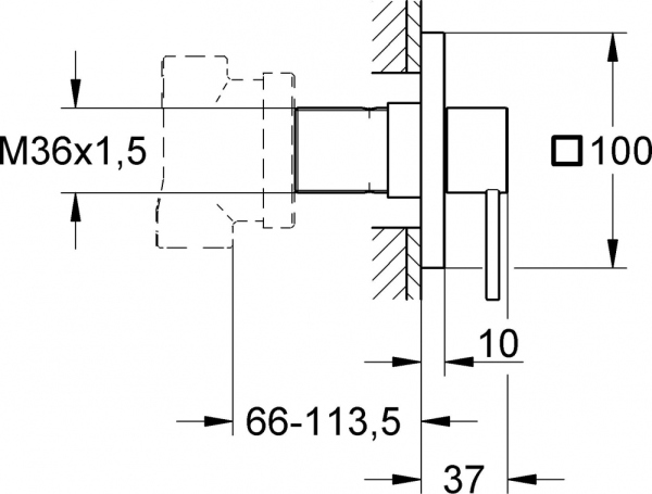 Переключатель потоков Grohe Allure 19590000 на три потребителя