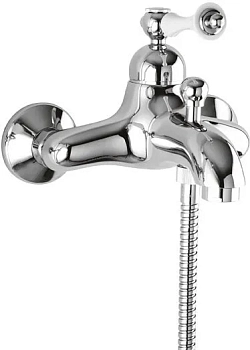 MARGOT-VM-BLC Смеситель для ванны и душа однорычажный, исполнение Bianco Lucido Cromo