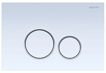 KDI-0000015 (005A) Панель смыва Белая ободок хром (клавиши круглые)