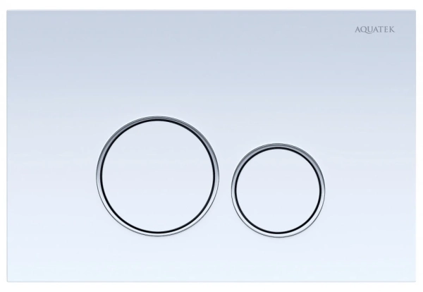 KDI-0000015 (005A) Панель смыва Белая ободок хром (клавиши круглые)